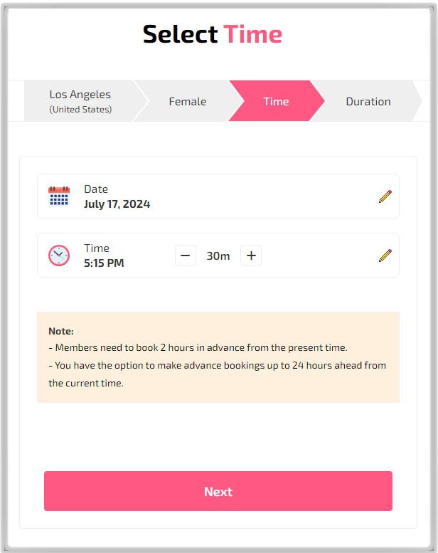 Escorts Booking from Web